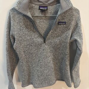 Patagonia Better Sweater Quarter Zip Fleece Pullover Gray size Small